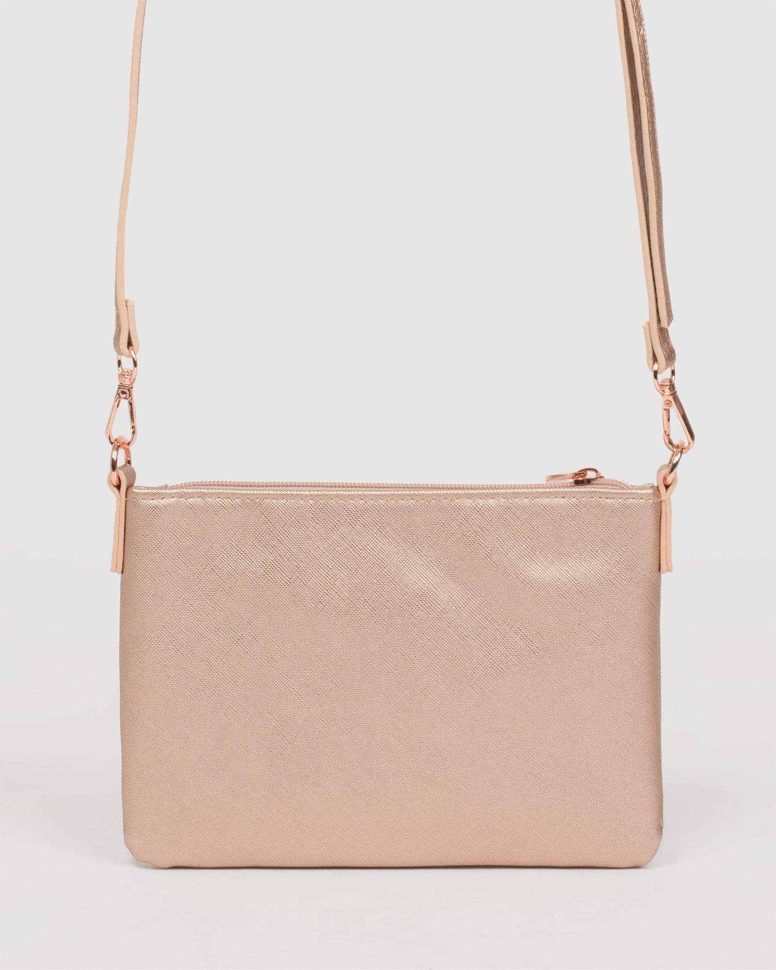 Rose Gold Strap Crossbody Bag