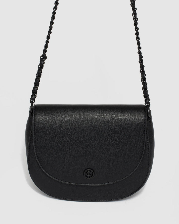 Colette by Colette Hayman Sadie Black Saddle Crossbody Bag