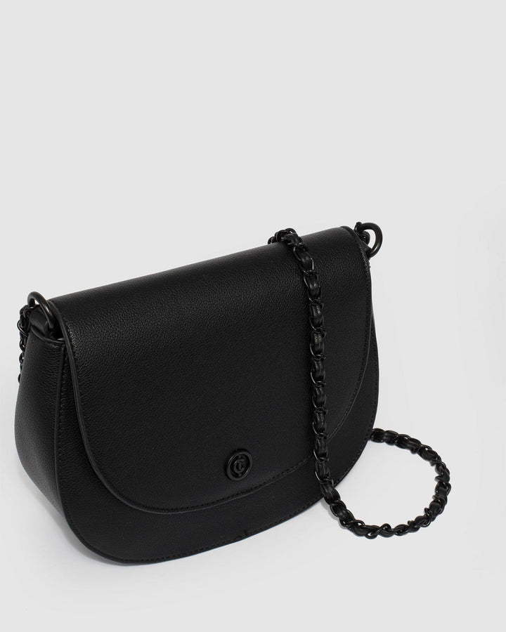 Colette by Colette Hayman Sadie Black Saddle Crossbody Bag