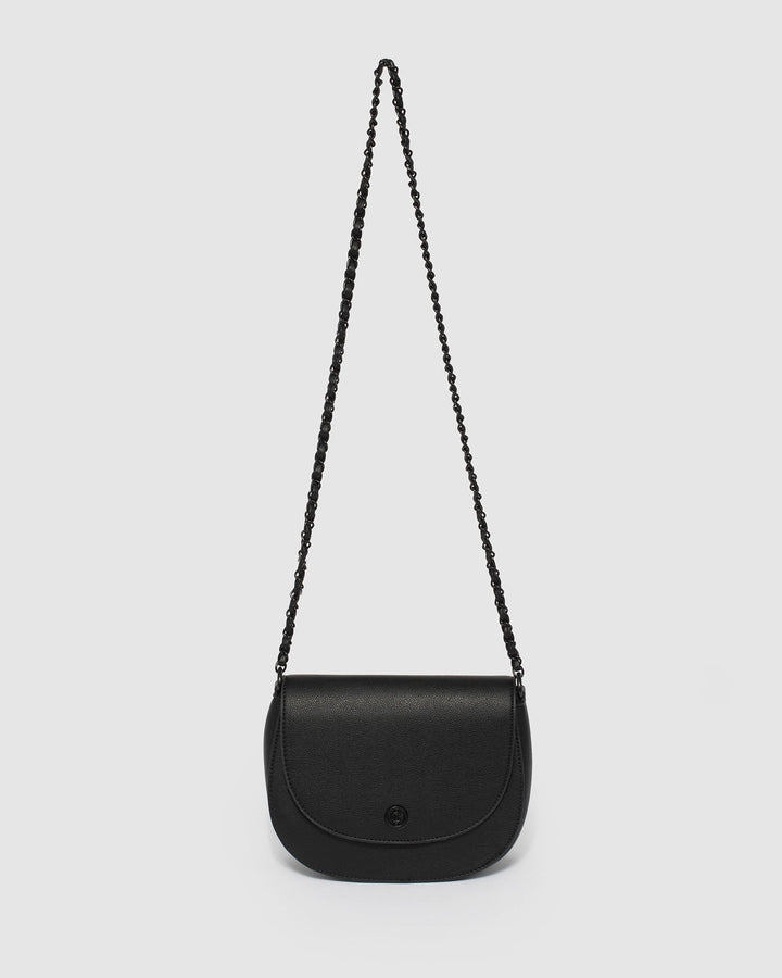 Colette by Colette Hayman Sadie Black Saddle Crossbody Bag