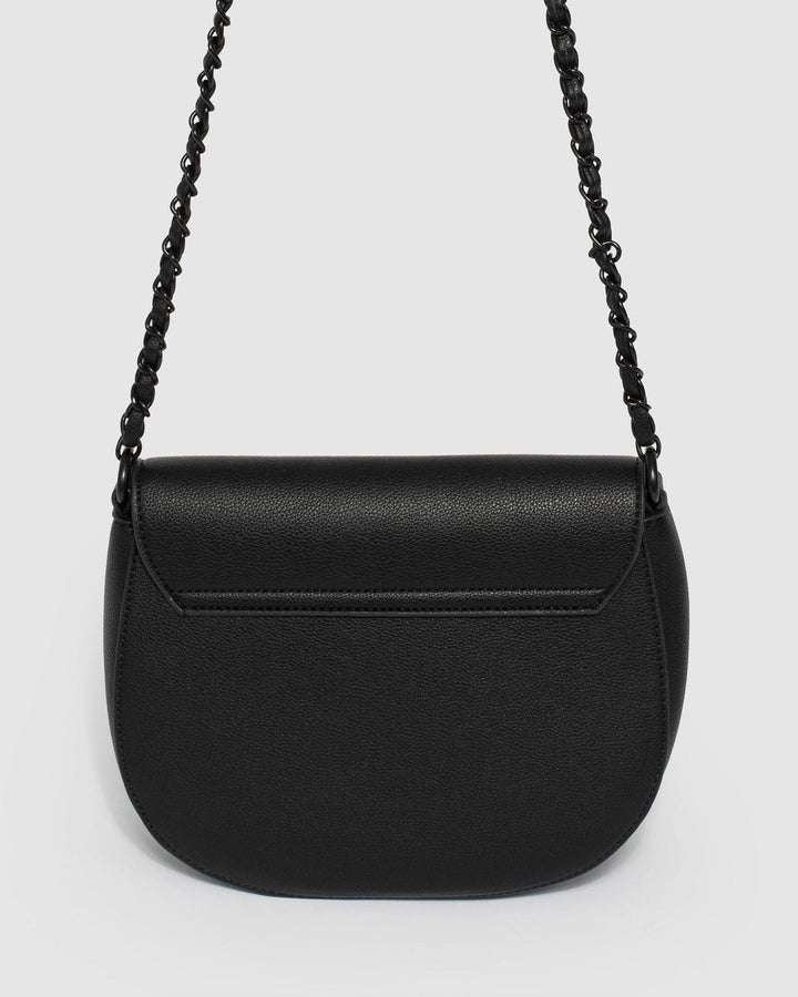 Colette by Colette Hayman Sadie Black Saddle Crossbody Bag