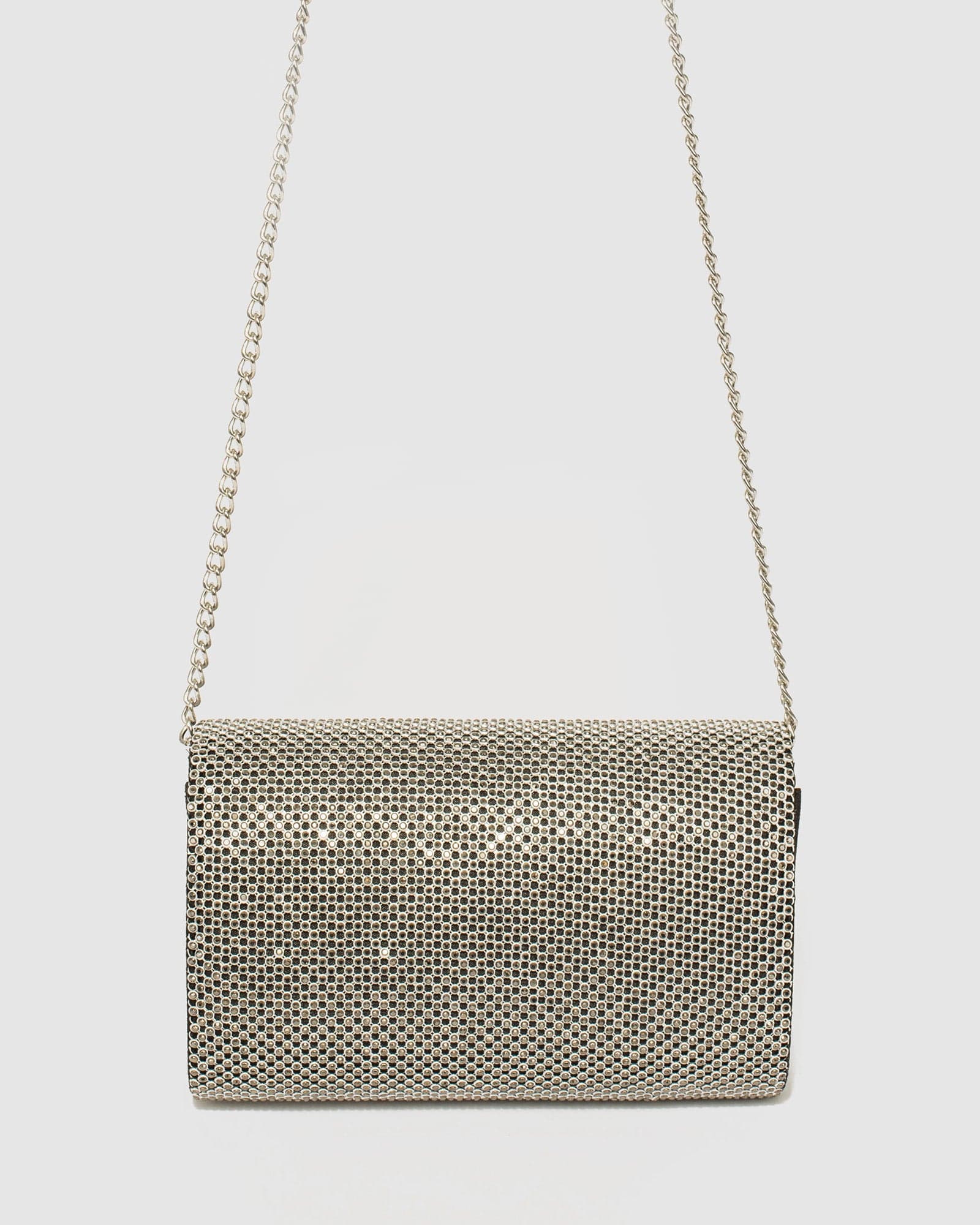 Silver shop formal clutch