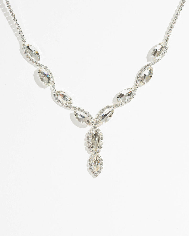 Colette by Colette Hayman Silver Large Crystal Short Necklace