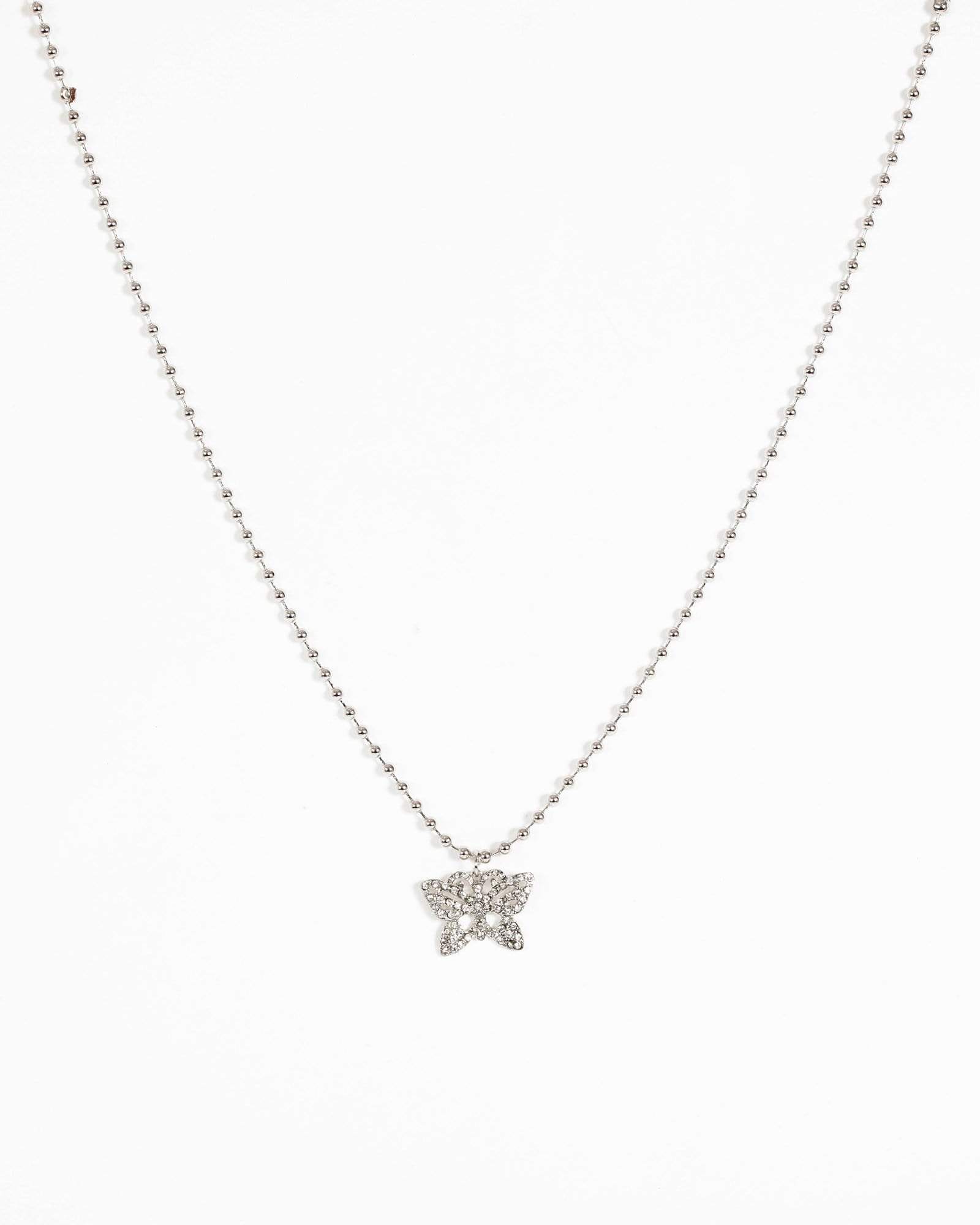 Butterfly ball shop chain necklace