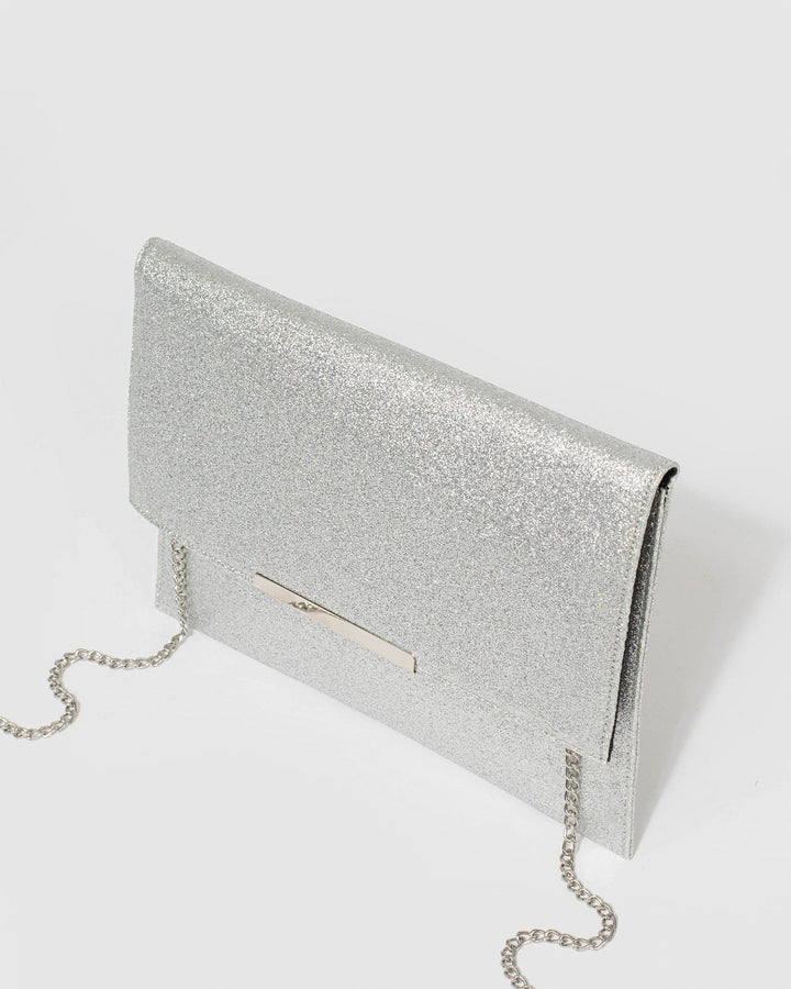 Silver Primrose Clutch Bag colette by colette hayman