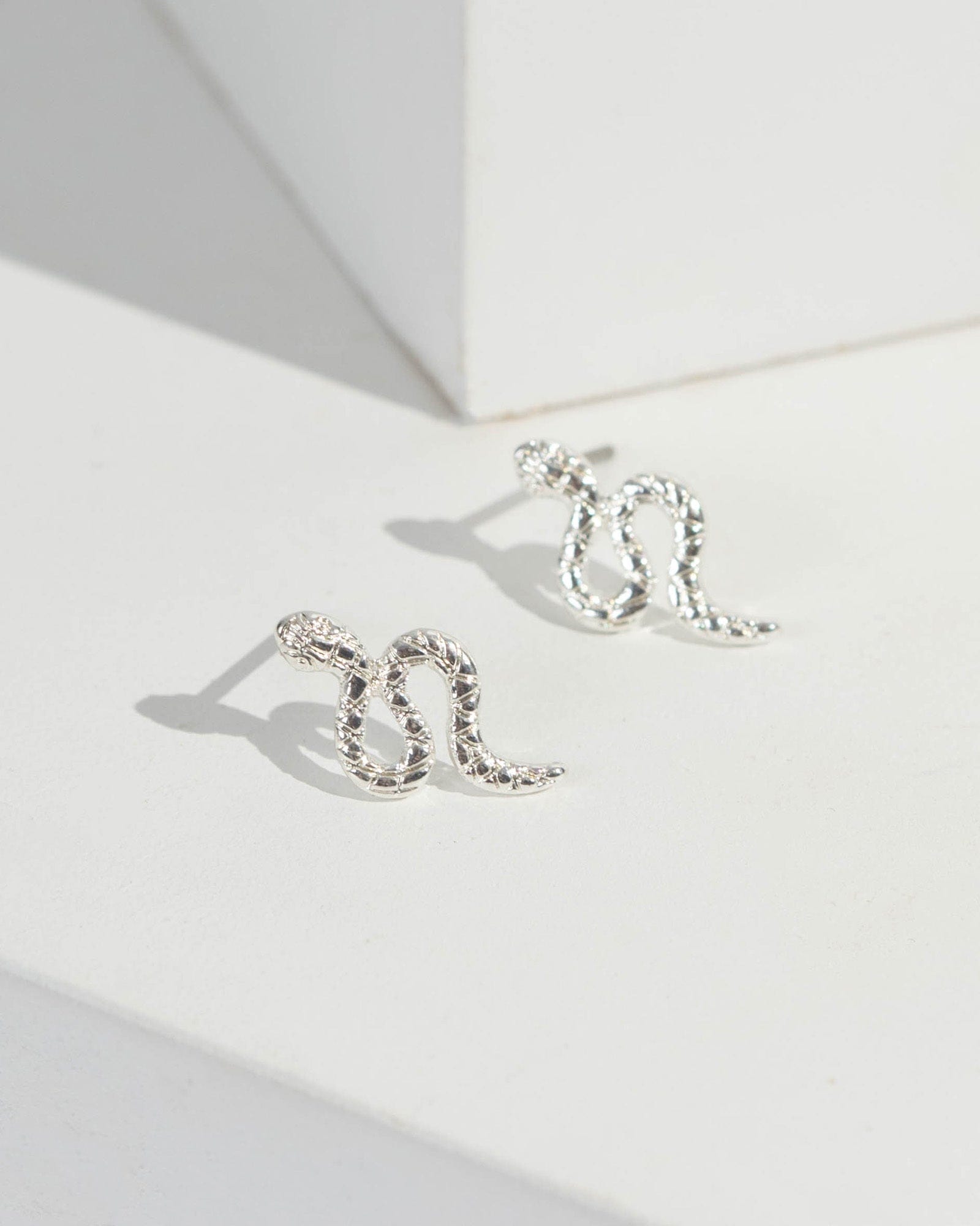 Snake earrings online silver