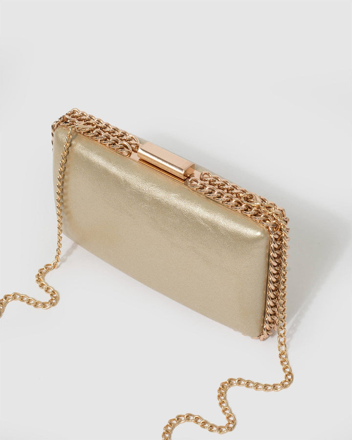 Colette by Colette Hayman Steph Chain Gold Clutch Bag