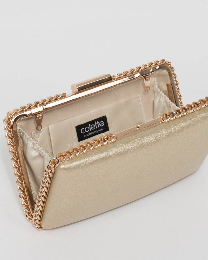 Colette by Colette Hayman Steph Chain Gold Clutch Bag