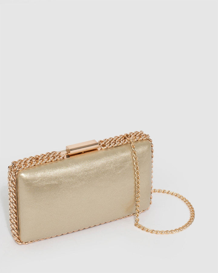 Colette by Colette Hayman Steph Chain Gold Clutch Bag