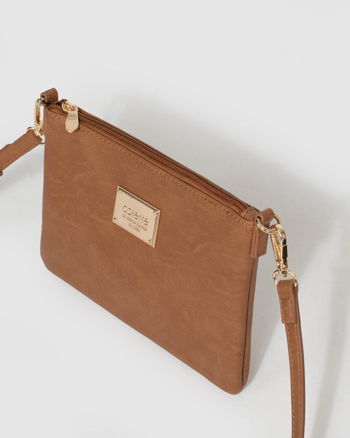 Tan Strap Crossbody Bag | Crossbody Bags