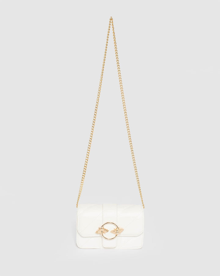 Colette by Colette Hayman White Avril Quilt Crossbody Bag