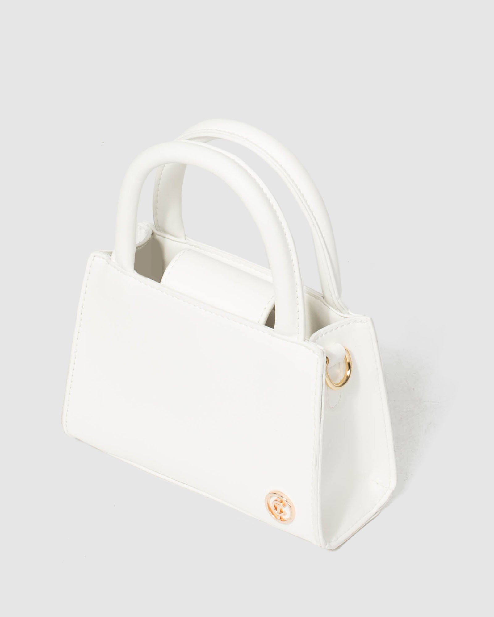 Mini white store tote bag